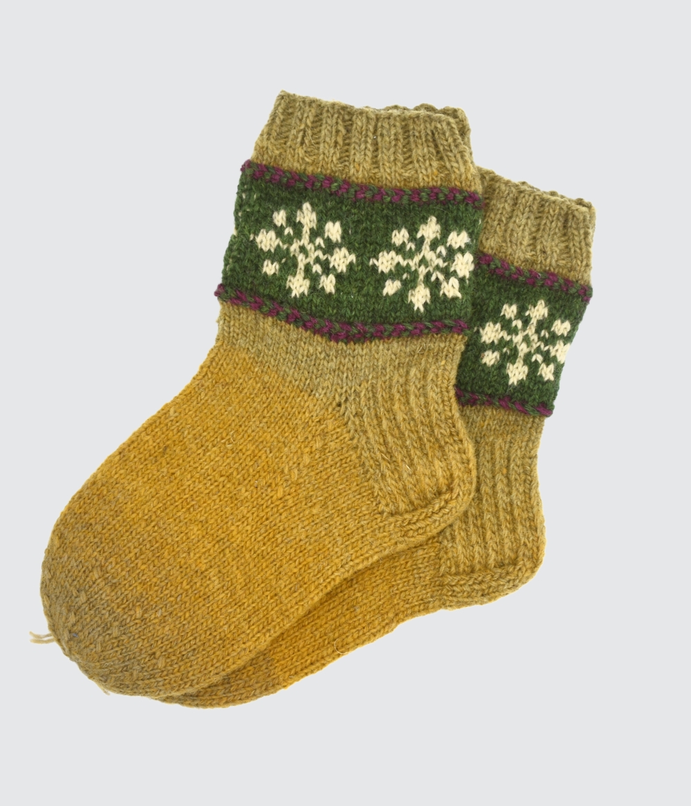 Kalina's hand knitted socks for cold winter nights, camping trips and hikes